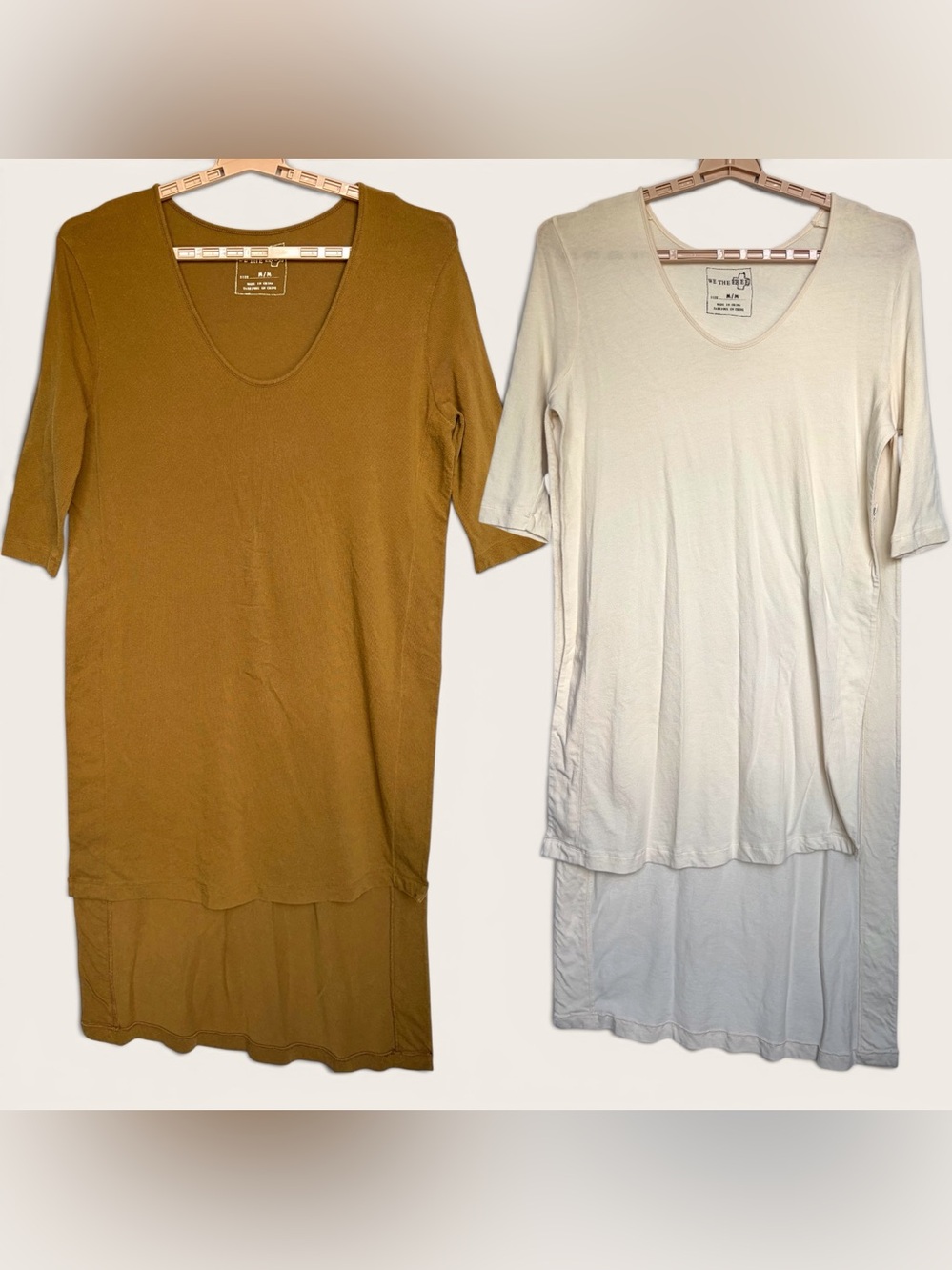 We The Free Free People Women Sz M Lot Of 2 Extreme Side Slit Tunic Top Coverup